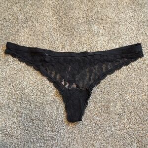 Black Lace Thong
